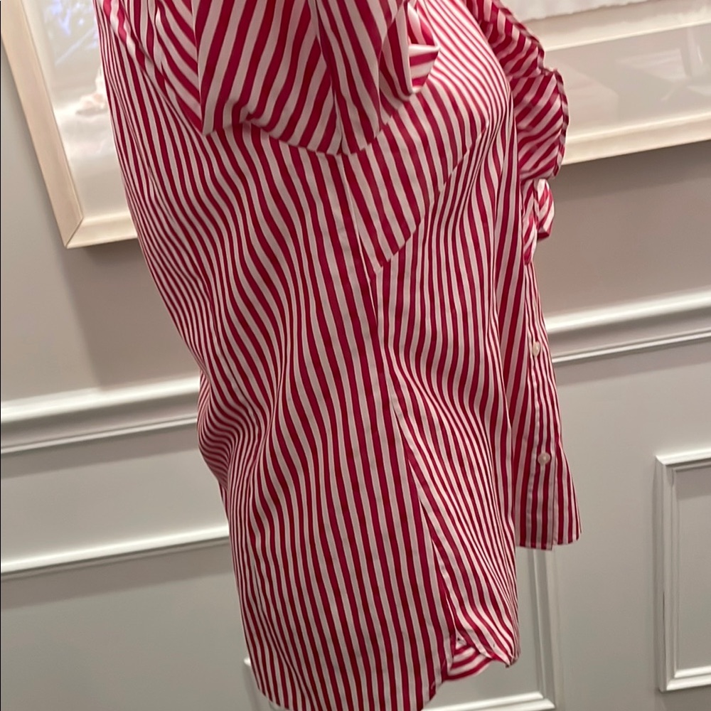 Vineyard Vines Hot Pink and White Striped Blouse - Picture 5 of 7